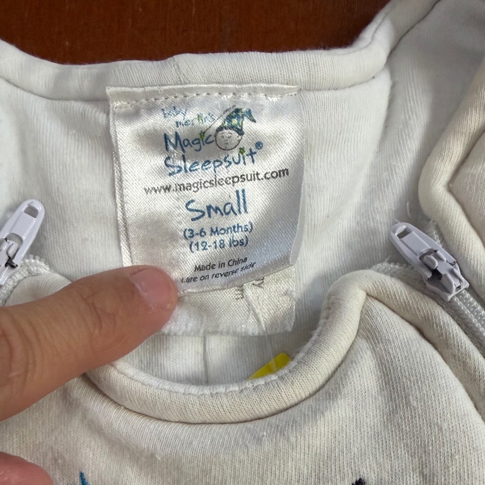 Baby Merlin's Magic Sleepsuit Cream Cotton sleep sack Transition Small 3-6 Month - Picture 2 of 5